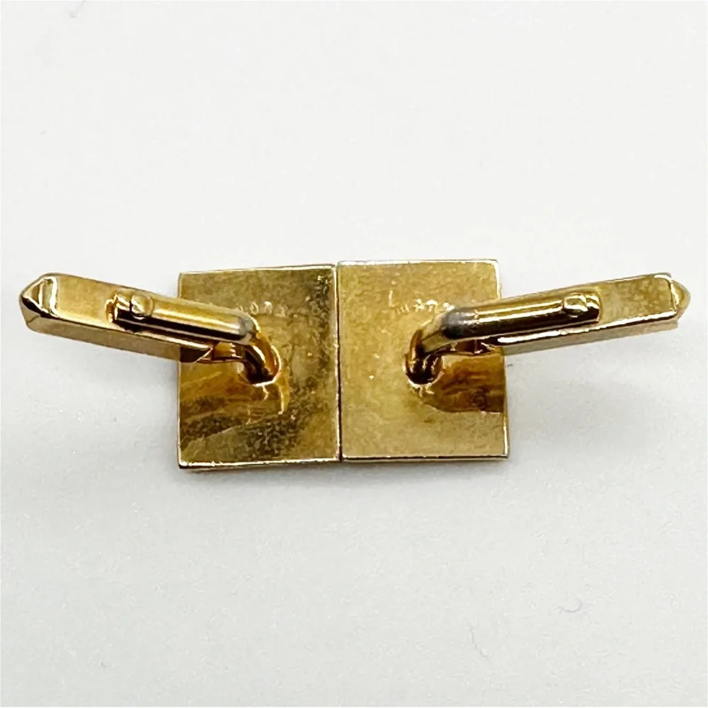 Vintage Swank Gold Tone Rectangle Cufflinks